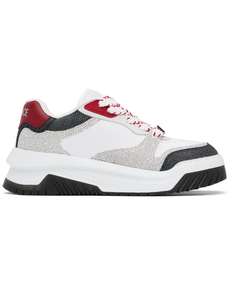 Versace White Odissea Sneakers 2bq3p-black+lipstick
