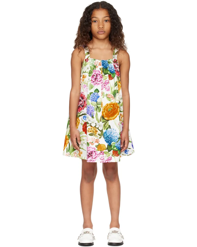 Dolce & Gabbana Kids Multicolor Floral-Print Dress Ha5ku