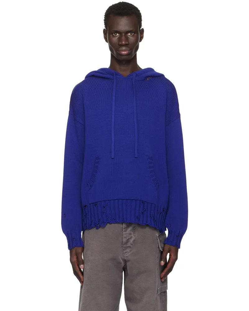 Marni Blue Dishevelled Hoodie 00b59