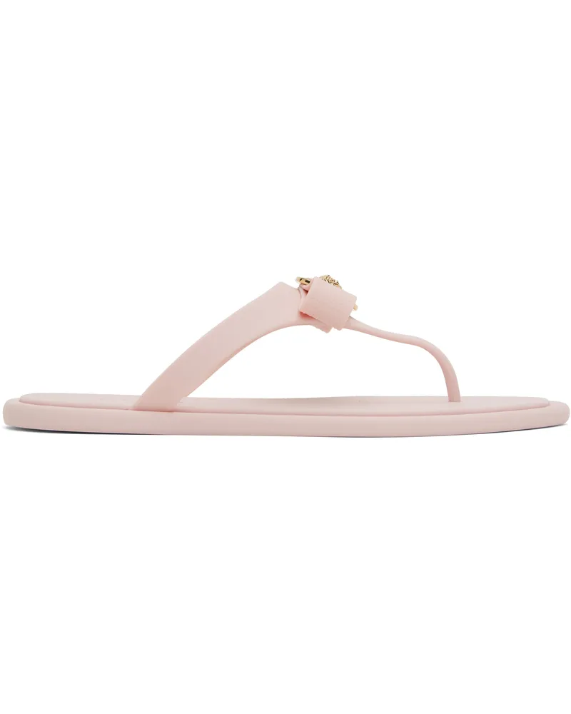 Versace Pink Gianni Ribbon Flip-Flops 1pt2v-dusty