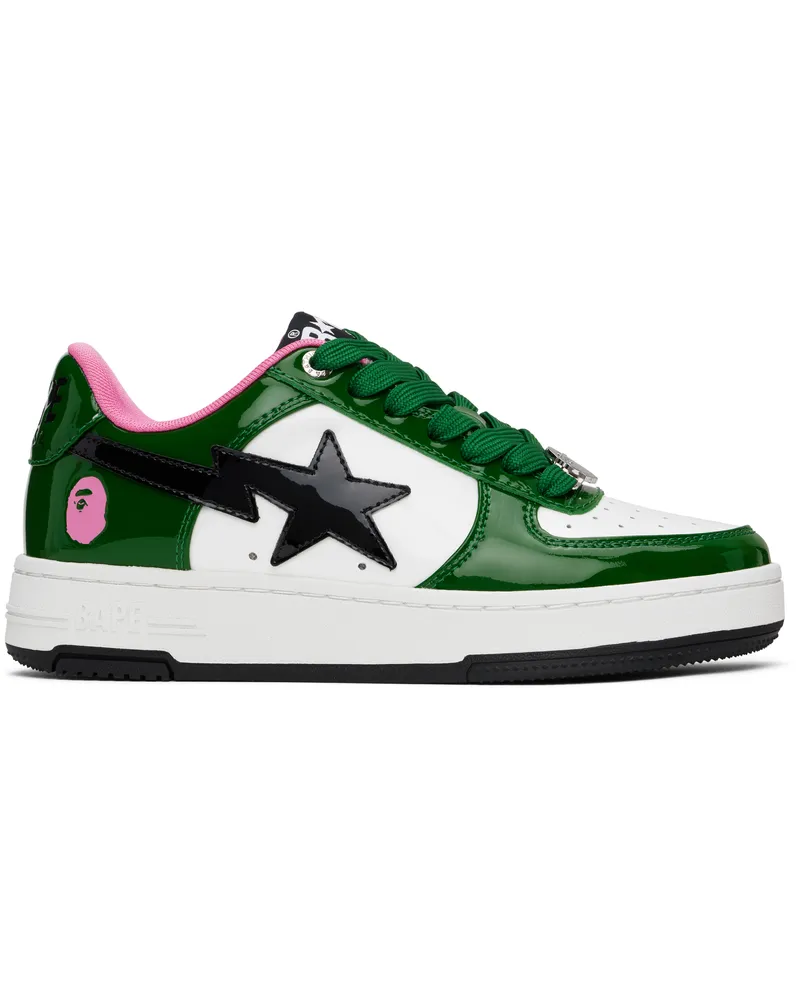 BAPE Green & White STA #1 Sneakers Green