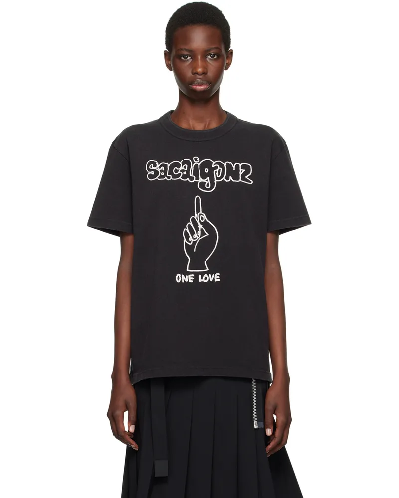 Sacai Black Gonz Edition Print T-Shirt 001