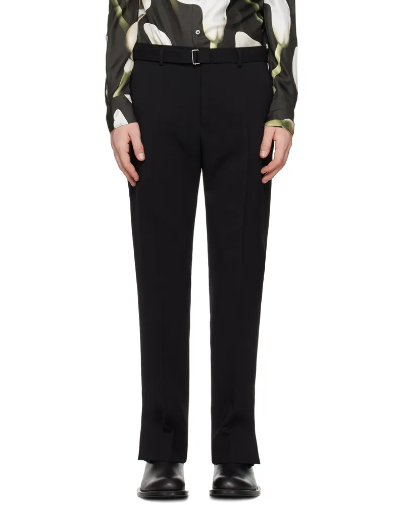 Lanvin Black Vented Trousers 10