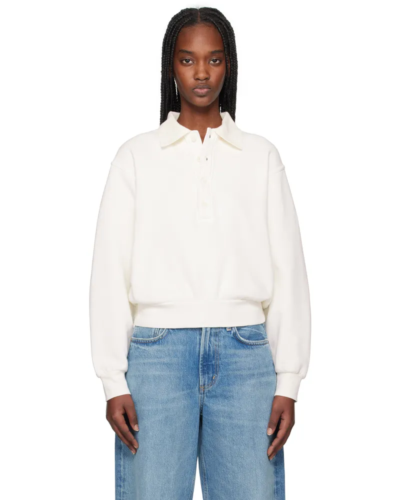 Citizens of humanity Off-White Remi Collared Sweatshirt Pashmina