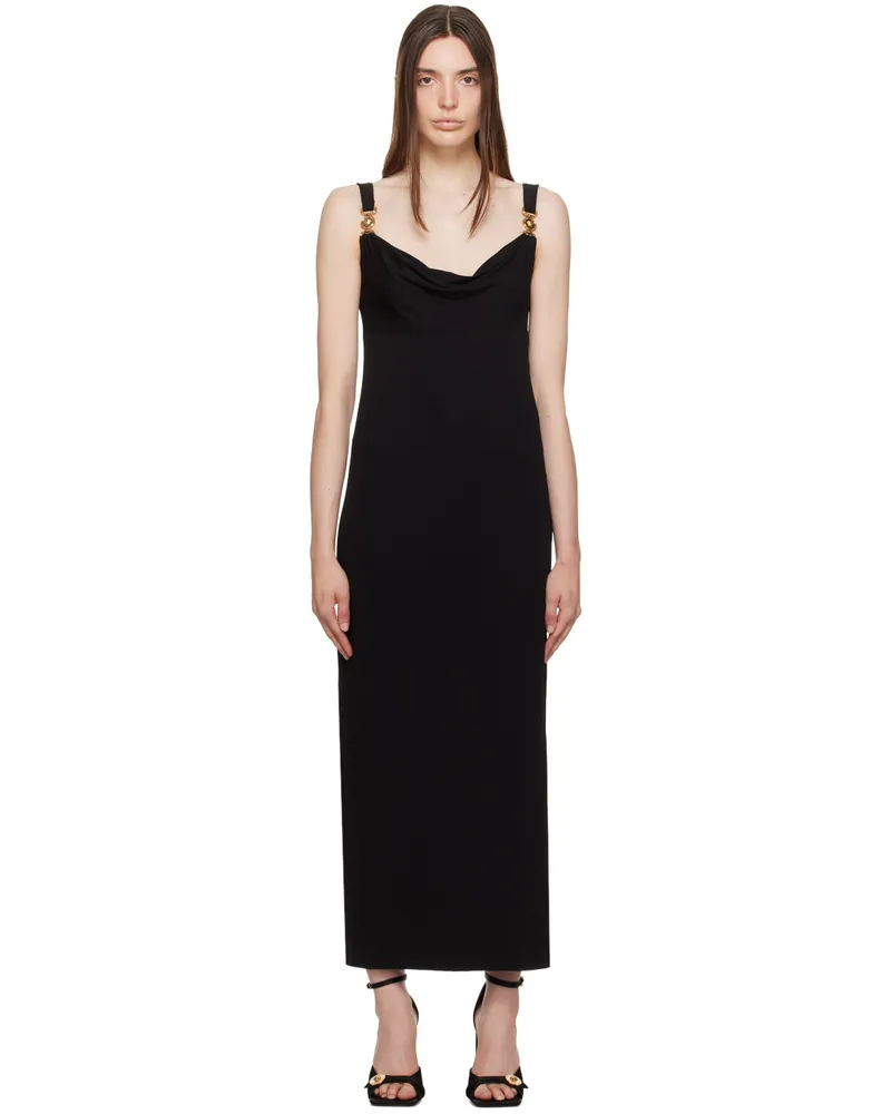 Versace Black Medusa Midi Dress 1b000