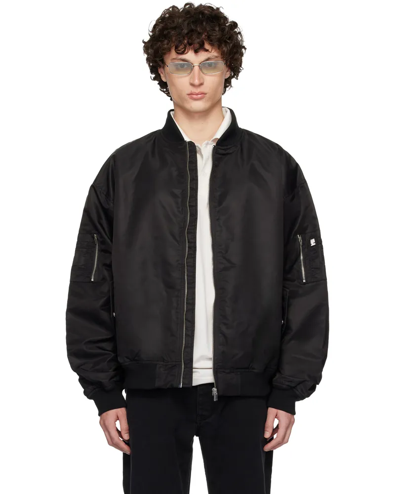 1017 ALYX 9SM Black Padded Bomber Jacket Black