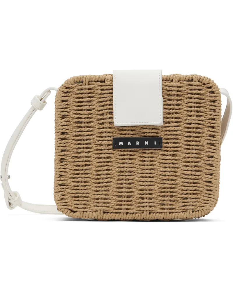 Marni Kids Beige & White Pic Nic Bag 0m704