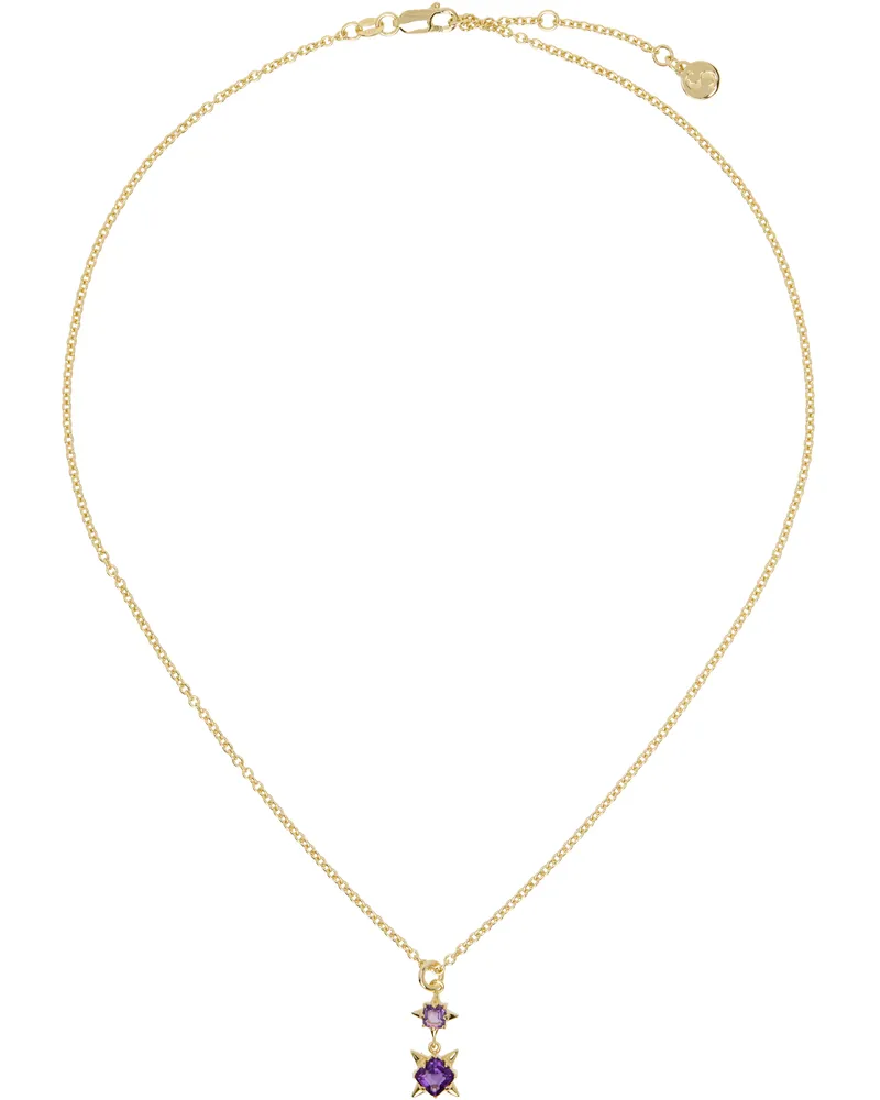 Stolen Girlfriends Club Gold Punk Rose Necklace Gold
