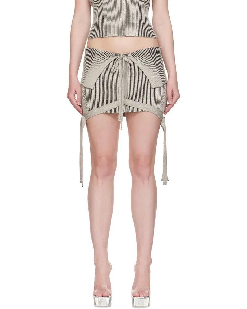 Charlotte Knowles Gray Veil Miniskirt Pepper