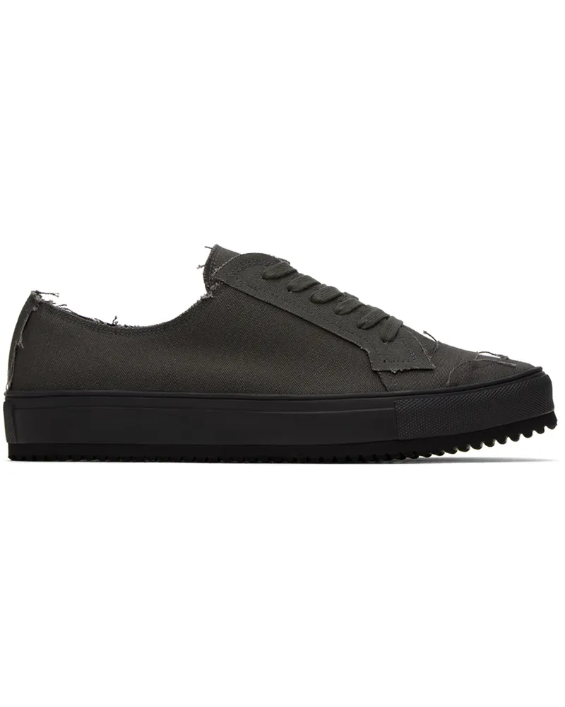 Yohji Yamamoto Gray Raw Edge Sneakers 2