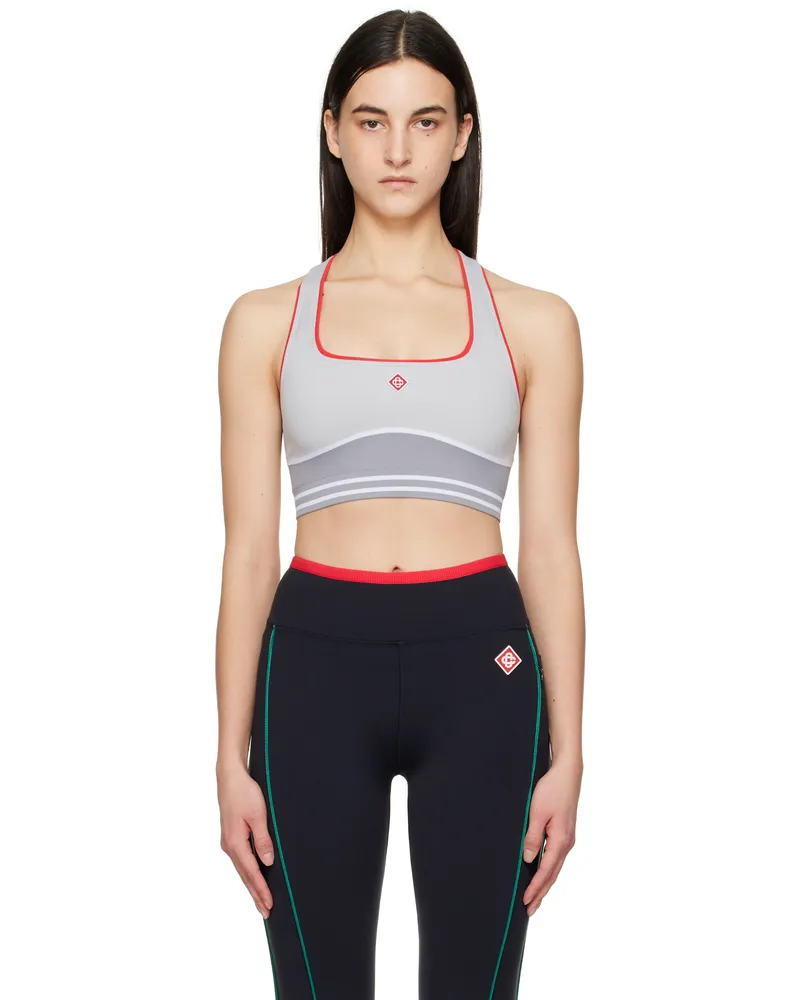 Casablanca Paris Gray Seamless Sport Bra Grey