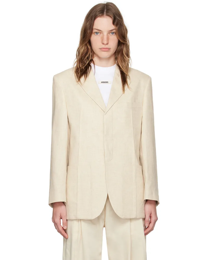Jacquemus Beige La Casa 'La veste d'Homme' Blazer 130