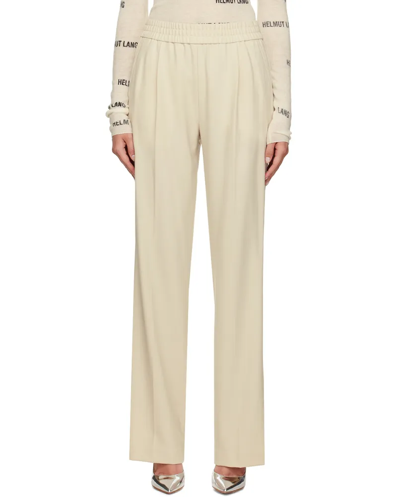 Helmut Lang Off-White Pull-On Trousers Hazel