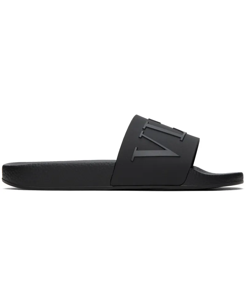 Valentino Garavani Black VLTN Slides Nero