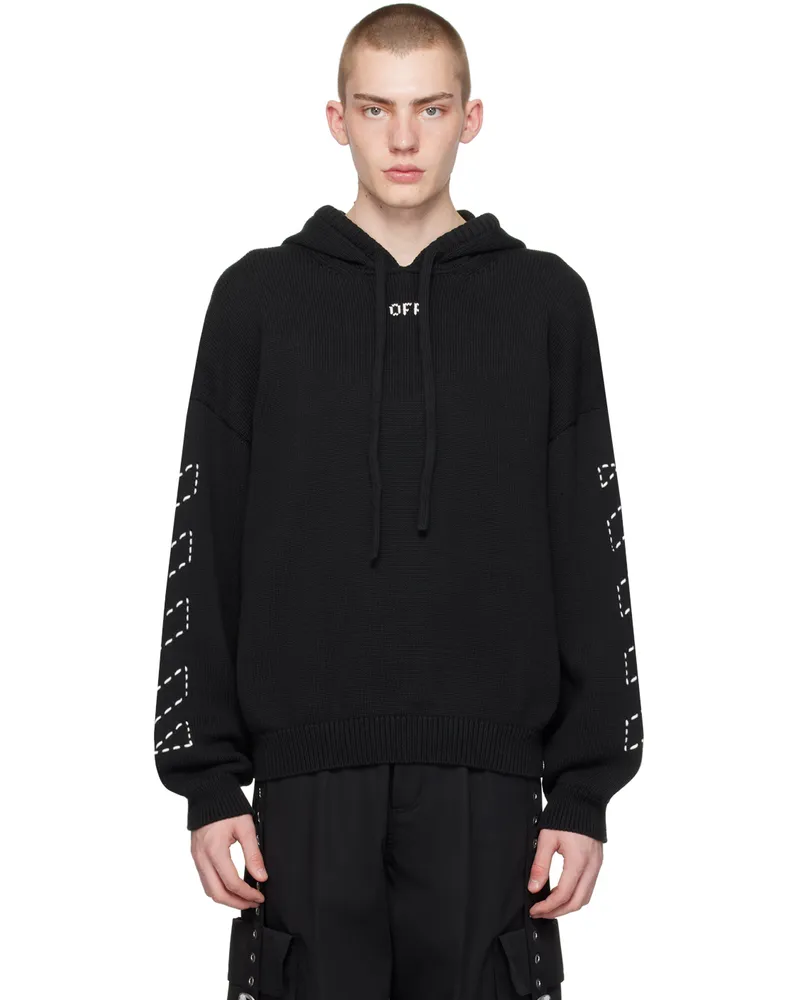 OFF-WHITE Black Stitch Arr Hoodie Black