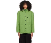 Green Spread Collar Jacket