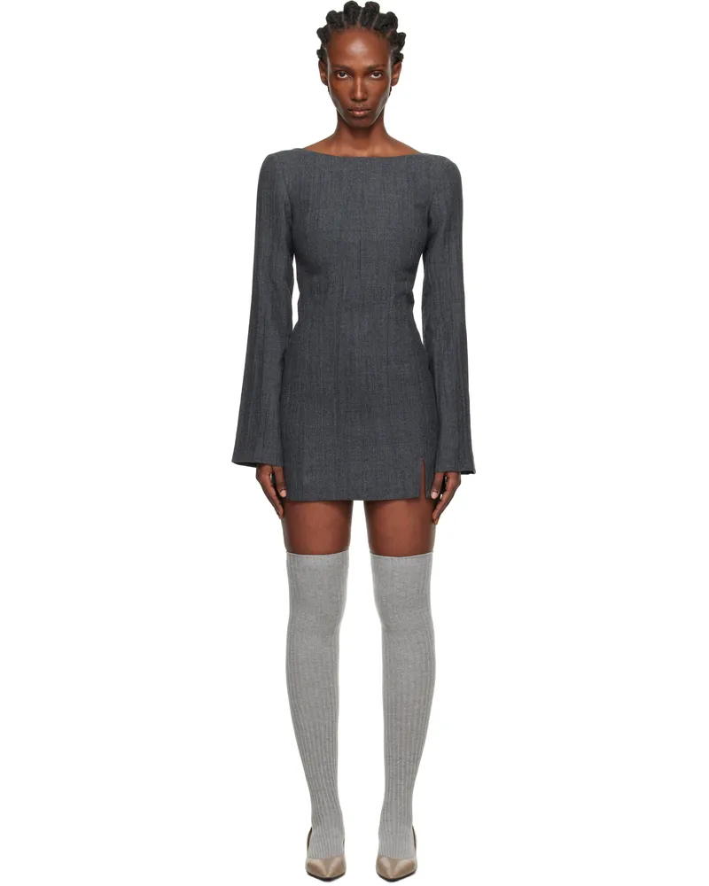 Our Legacy Gray Firm Minidress Stone