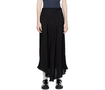 Black Fluid Maxi Skirt