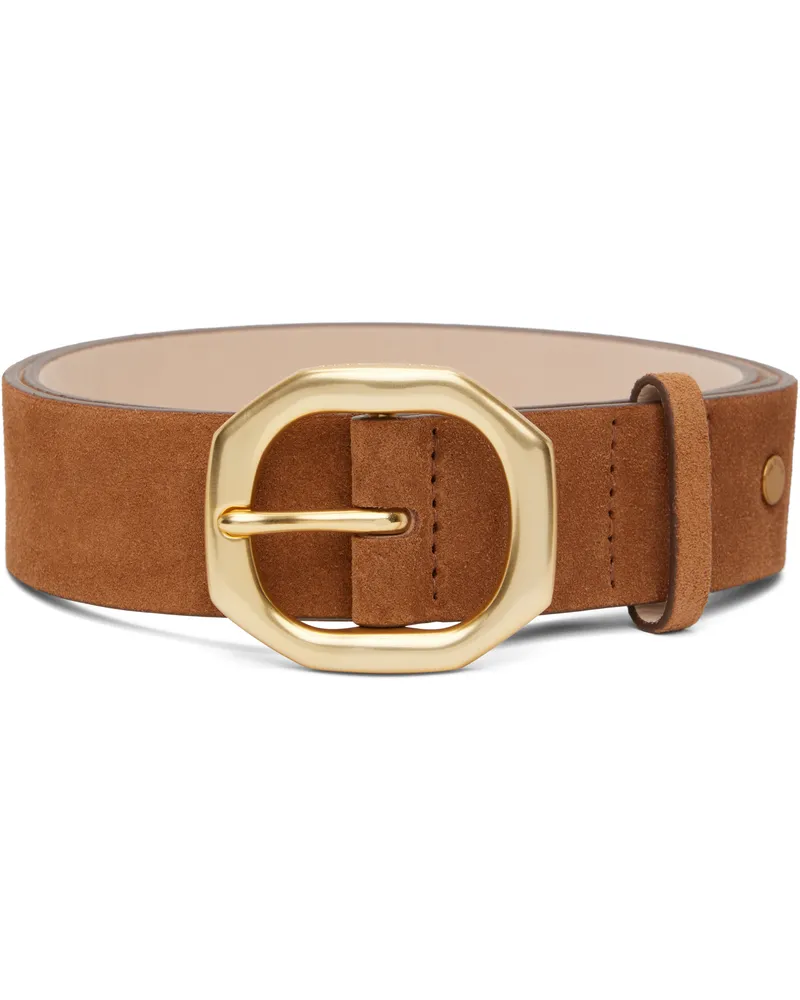 Rag & Bone Tan Audrey Suede Belt Pecansd