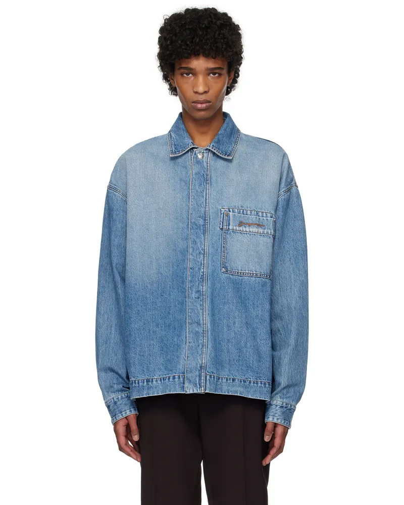 Jacquemus Blue La Casa 'The de-Nîmes' Denim Shirt 33c