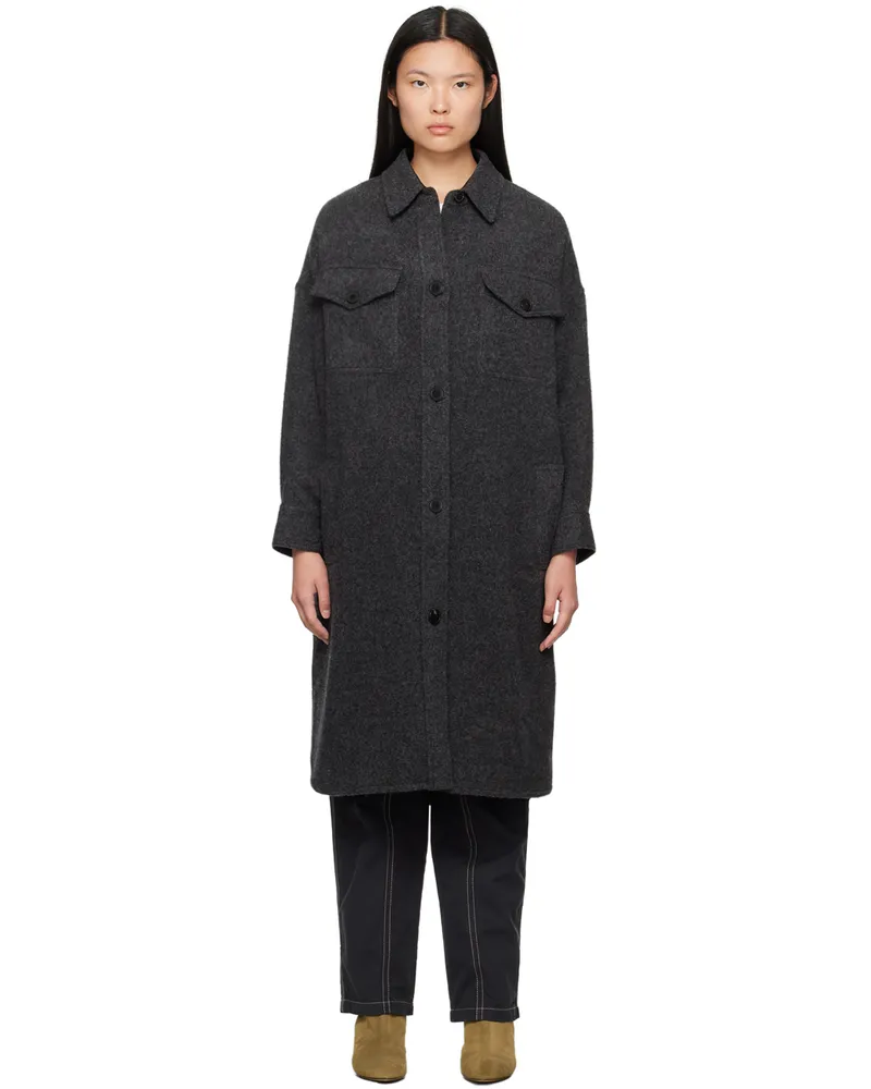 Étoile Isabel Marant Gray Fontia Coat 02an
