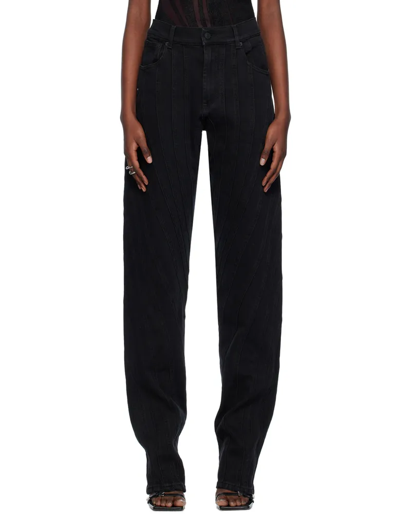 Thierry Mugler Black Spiral Jeans 1999