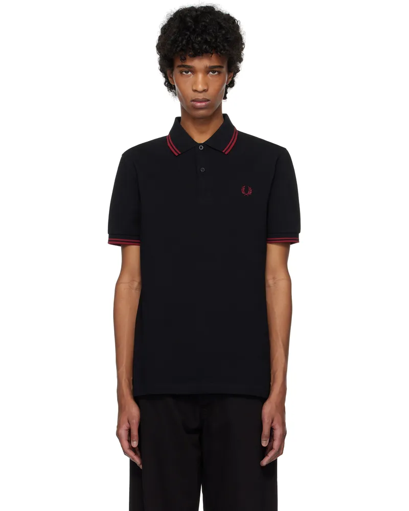 Fred Perry Black M3600 Polo Y42