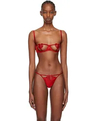 Fleur Du Mal Red Queen Of Hearts Balconette Bra Rouge