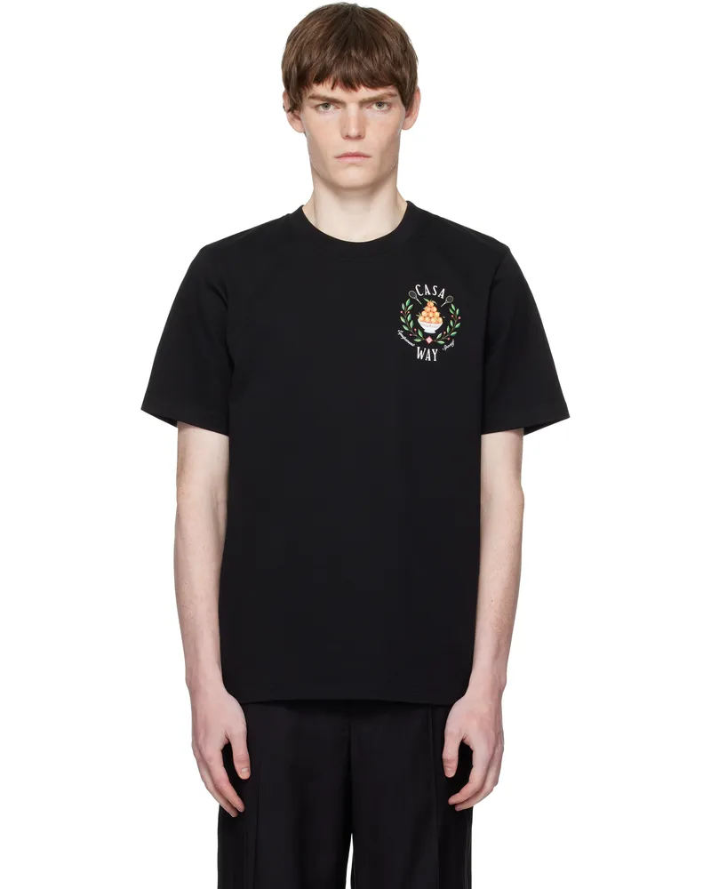 Casablanca Paris Black 'Casa Way' Short-Sleeve T-shirt Black