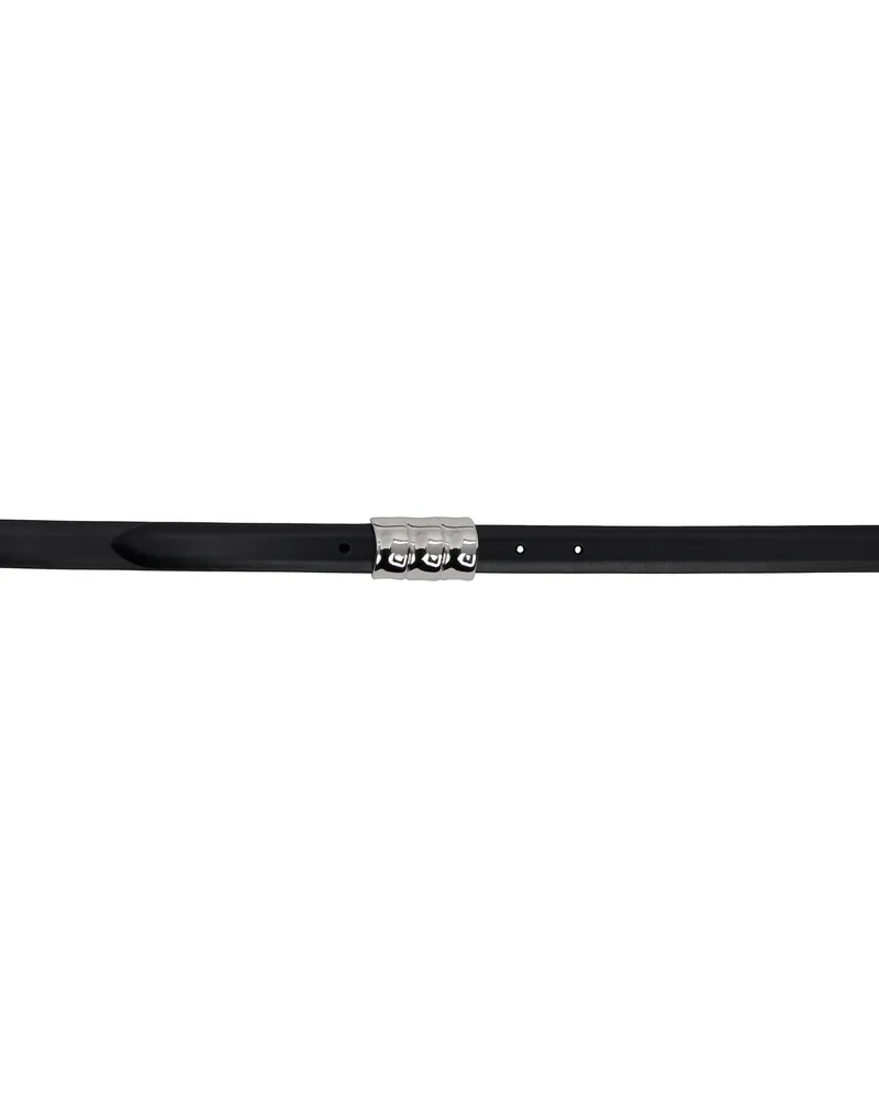 Anderson's Black Skinny Grained Calfskin Belt N1