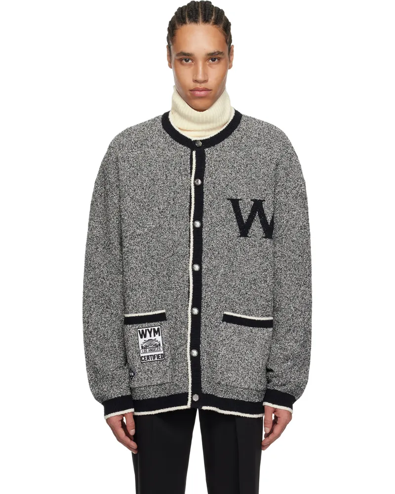 Wooyoungmi Black Round Neck Embroidered Cardigan Black511b