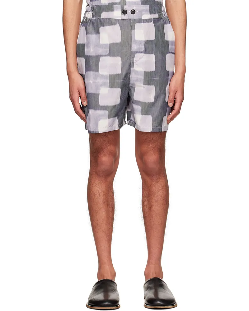 Henrik Vibskov Grey Polyester Shorts Dark