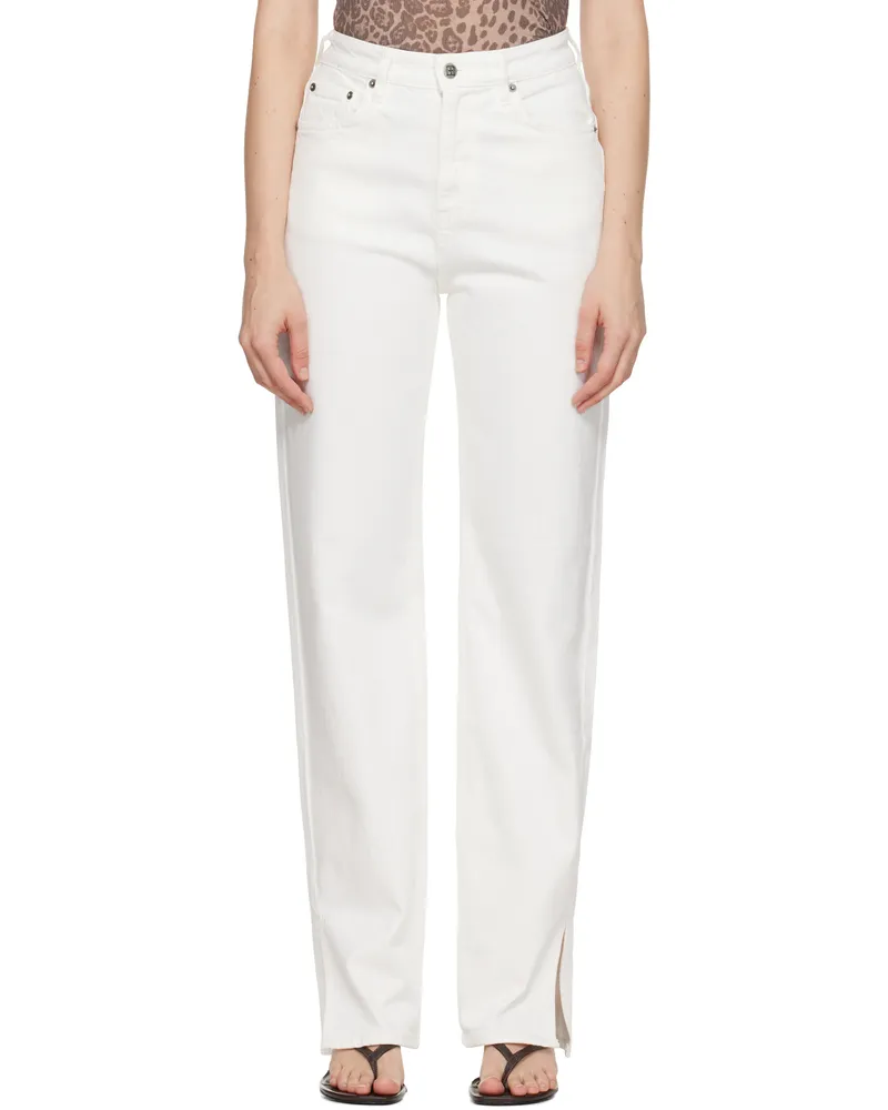 ksubi Off-White Playback Splits Jeans Natural