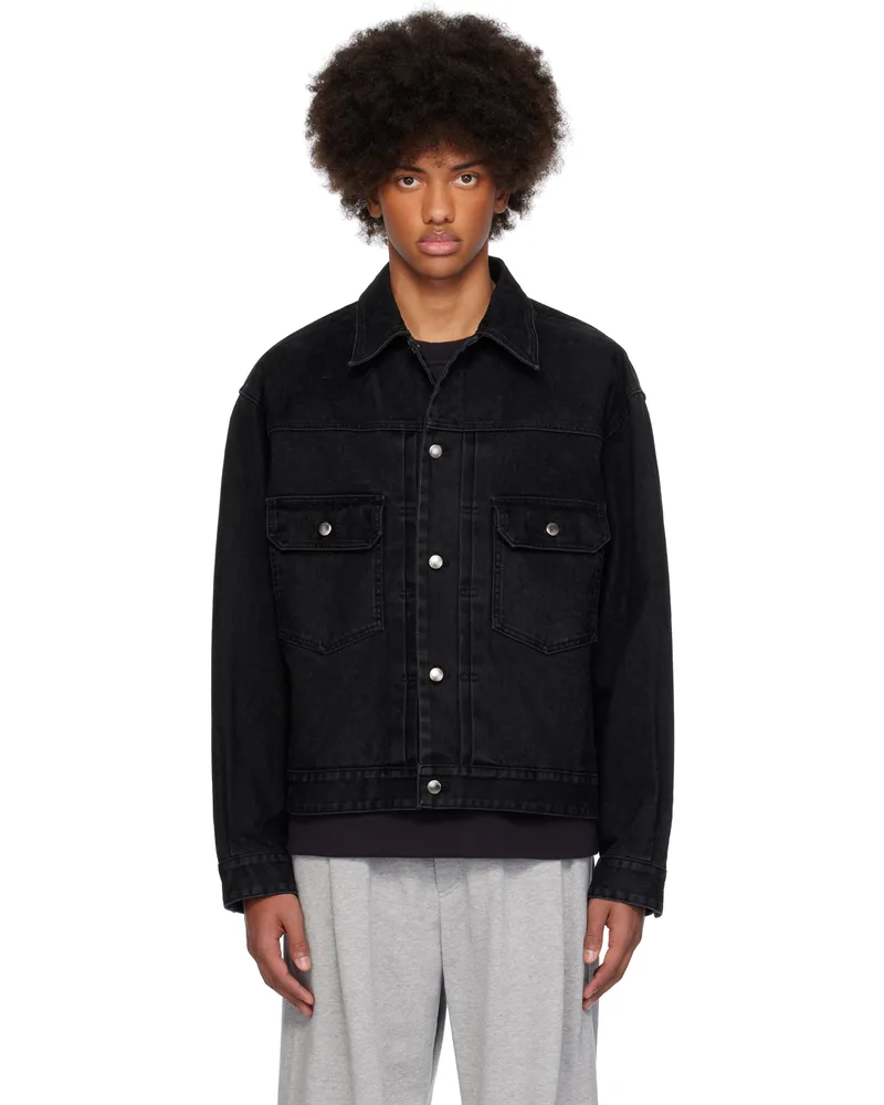 Wooyoungmi Black Regular Denim Jacket 980b