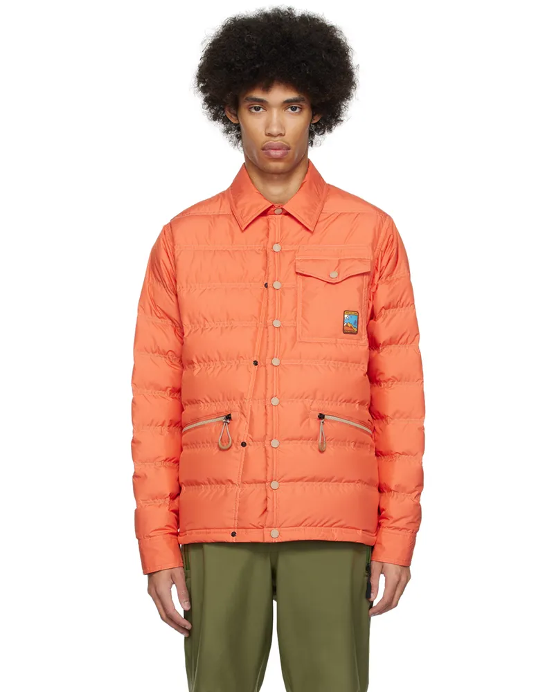 Moncler Orange Packable Down Jacket Langoustino