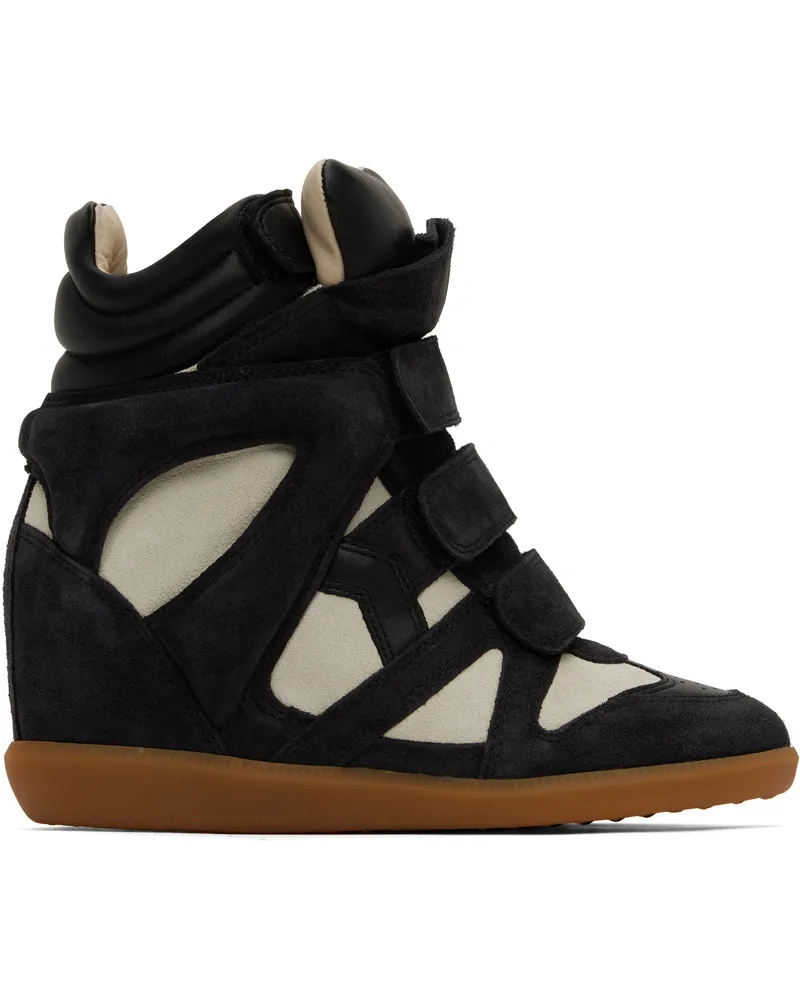 Isabel Marant Black & Off-White Bekett Sneakers Faded
