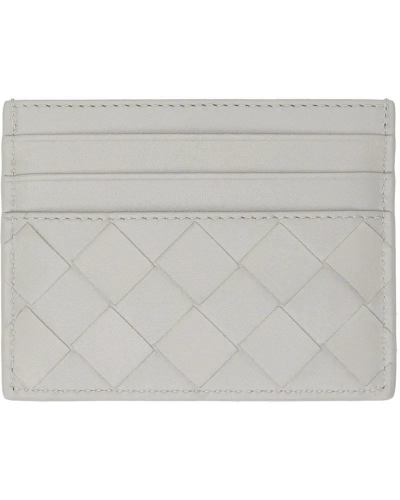 Bottega Veneta Gray Intrecciato Credit Card Holder Agate