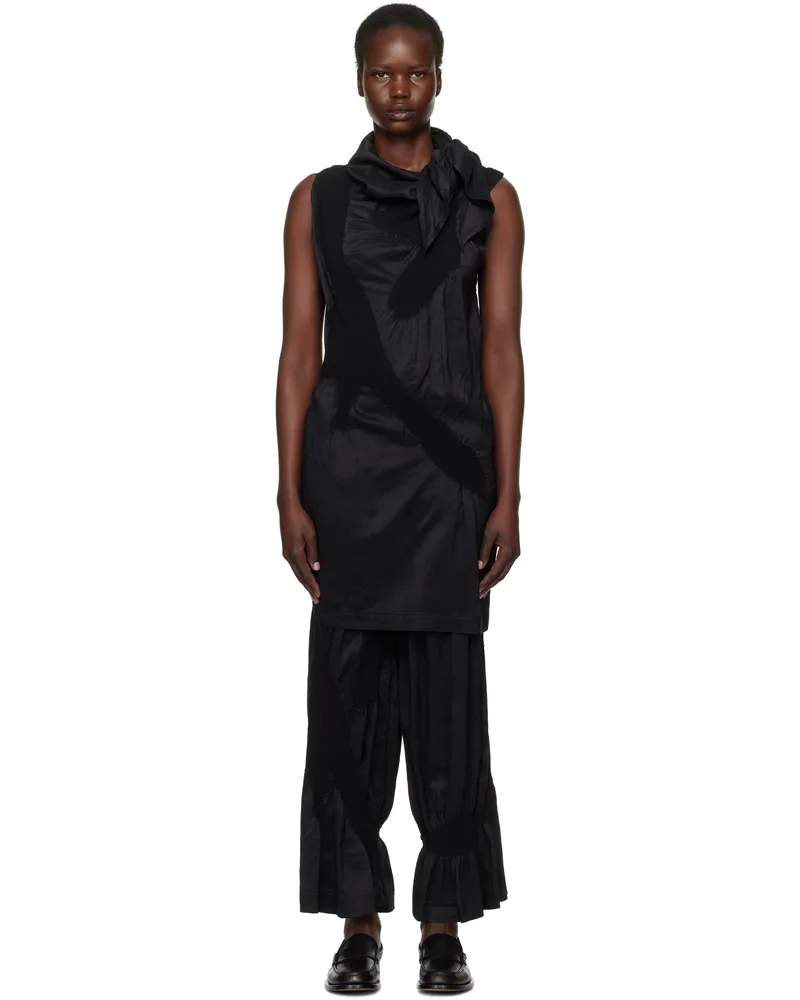 Issey Miyake Black Vigor Muted Minidress 15