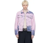 Pink Garment-Dyed Denim Jacket