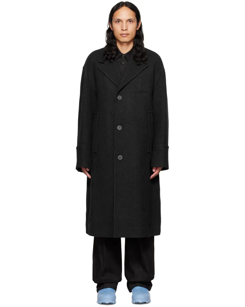 Wooyoungmi Gray Paneled Coat Grey