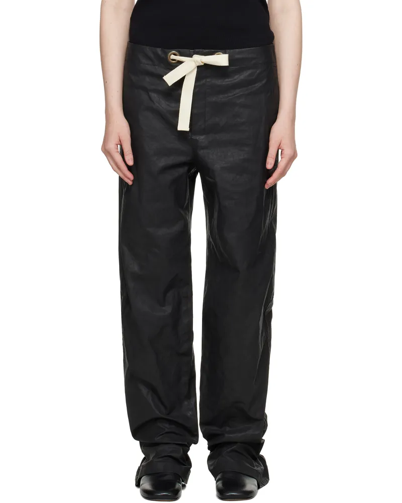 Christophe Lemaire Black Straight Rain Trousers Bk999