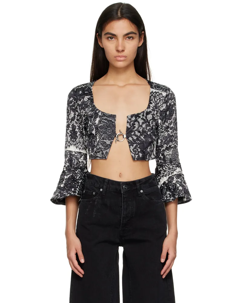 Ganni Black Crinkled Blouse 099