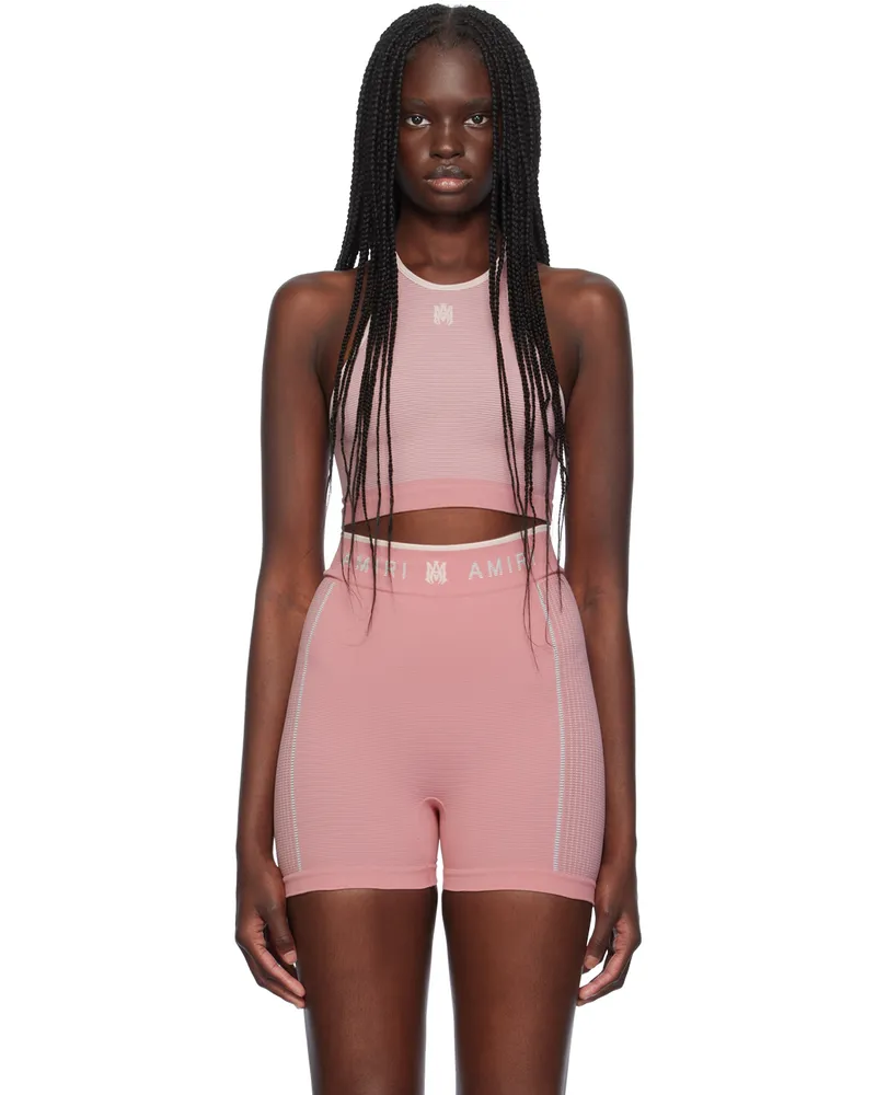 Amiri Pink MA Seamless Sport Bra Flamingo
