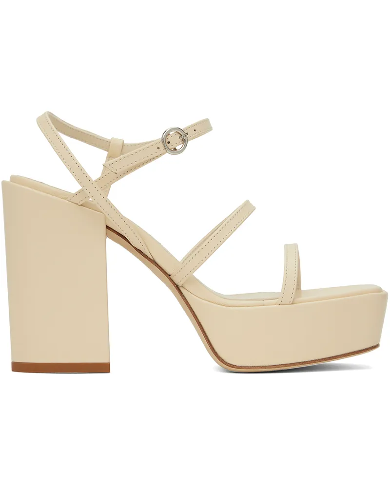aeyde Beige Katalin Heeled Sandals Creamy