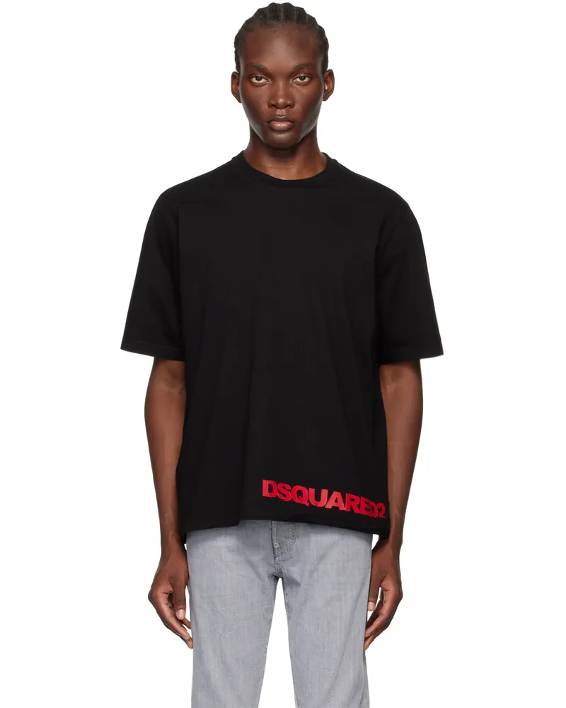 Dsquared2 Black Loose Fit T-Shirt 900