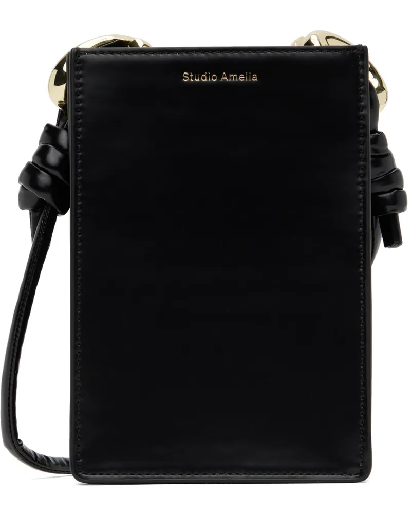 Studio Amelia Black Taralli Crossbody Shoulder Bag Blk