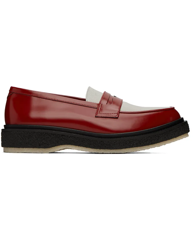 Adieu Paris Red & White Type 5 Loafers Deep