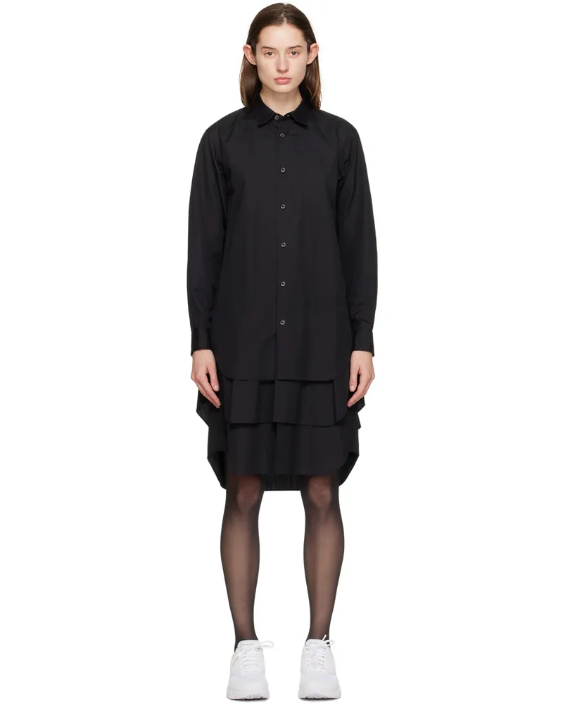 Comme des Garçons Black Tiered Midi Dress 1