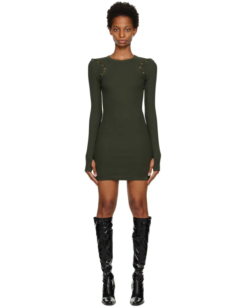 Dion Lee Khaki Hook & Eye Minidress Shadow