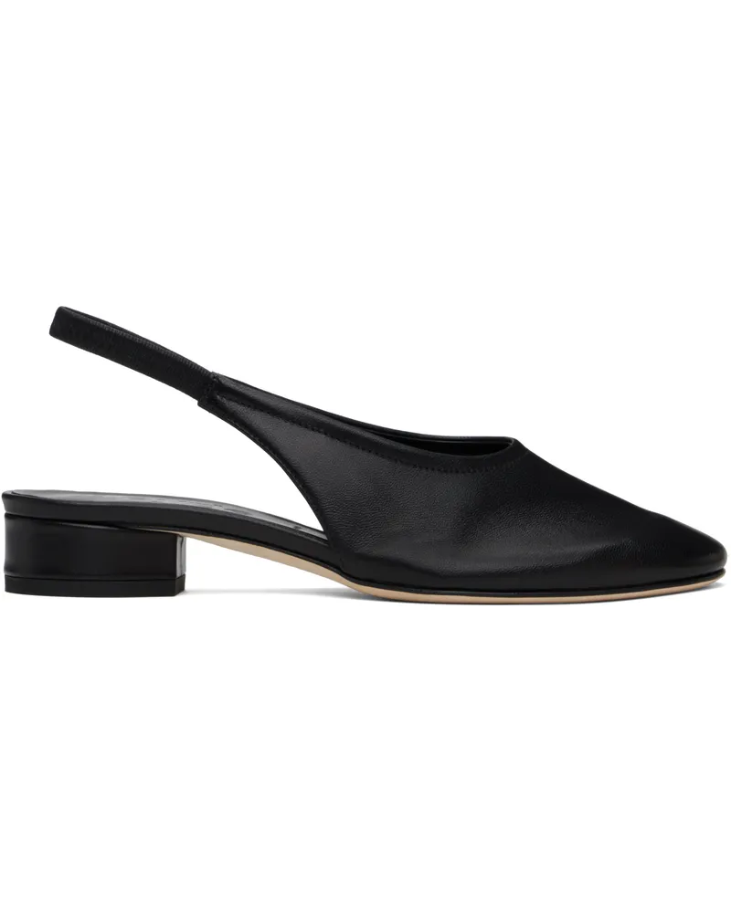 aeyde Black Dua Nappa Leather Heels Black